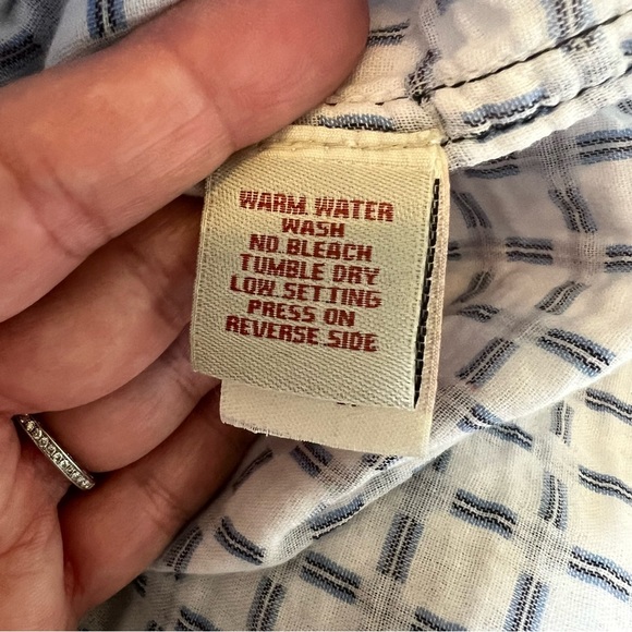 Carbon2Cobalt White & Blue Print Convergence Button Up Shirt Men’s Size XXL - Picture 3 of 5